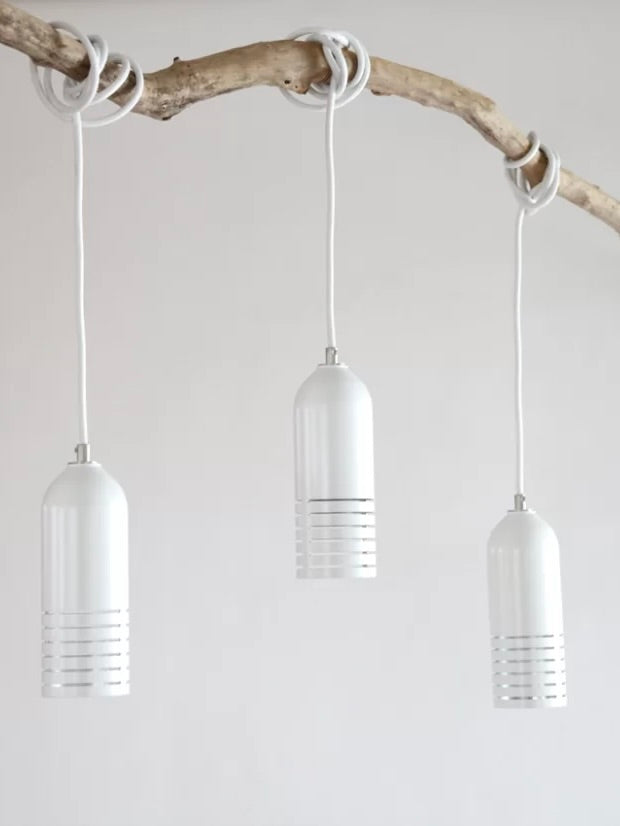 Upcycling Schlitzeuchte Firelight / Weiß