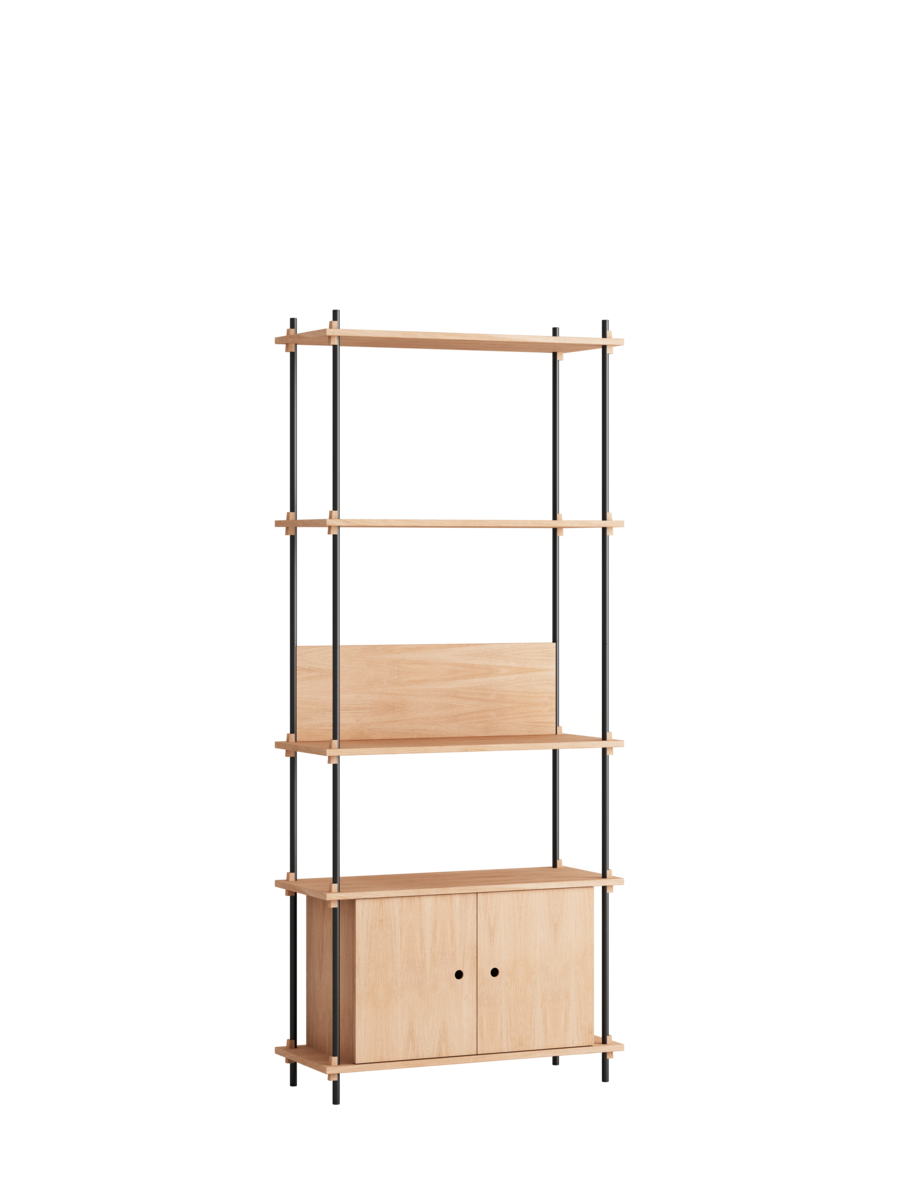 Regal 200.1.B / Schwarz FSC-zertifizierte Eiche