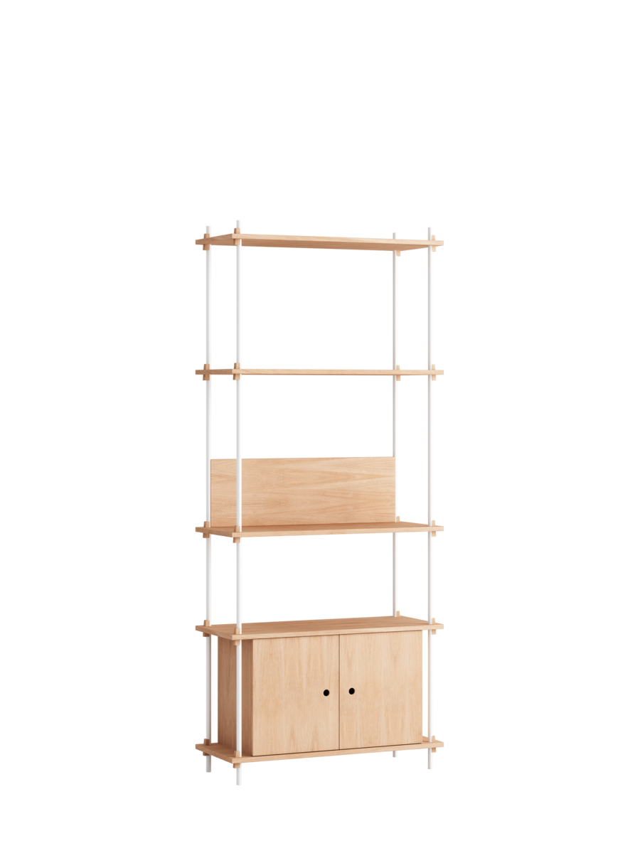 Regal 200.1.B / Weiß FSC-zertifizierte Eiche