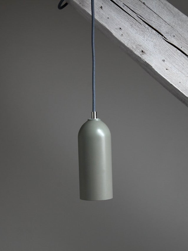 Upcycling Lampe Firelight / Moosgrau