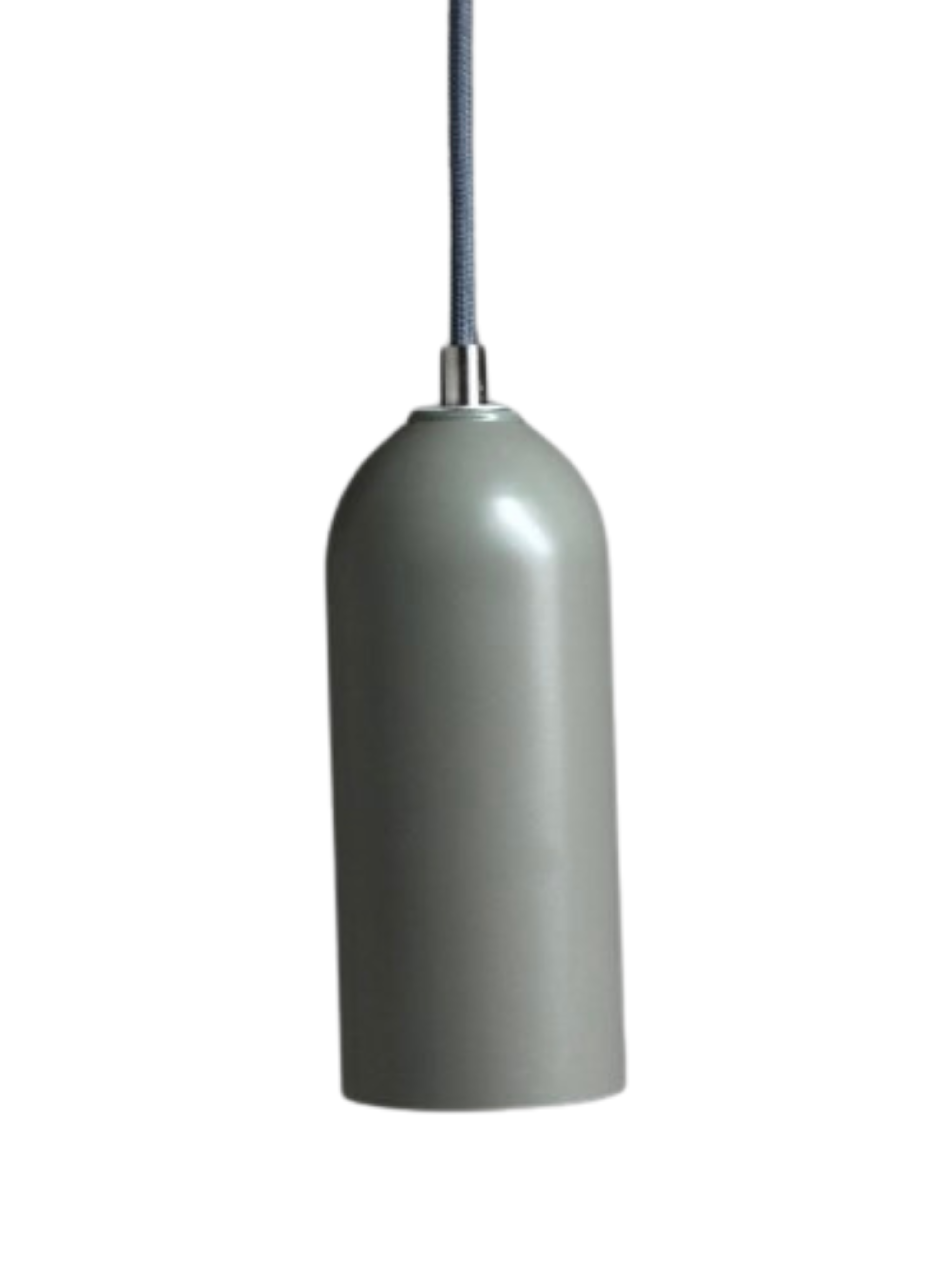 Upcycling Lampe Firelight / Moosgrau