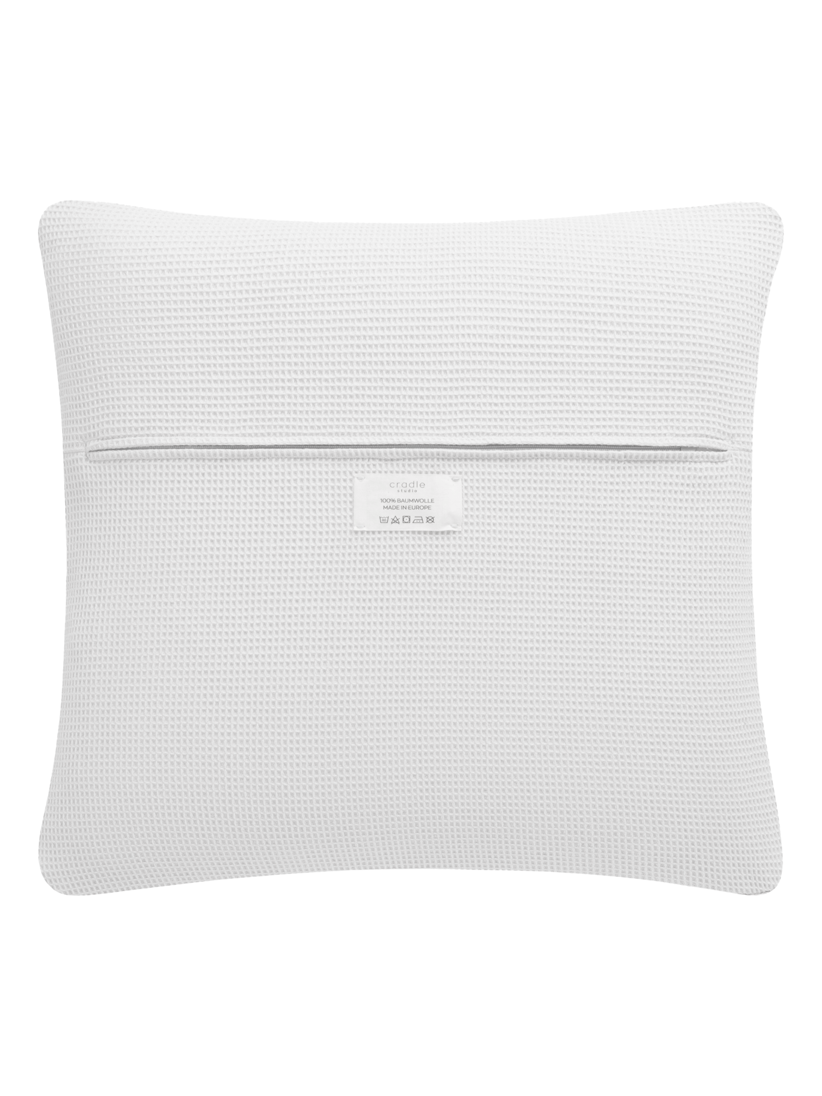 Set aus Piqué Kissen & Decke / Pebble