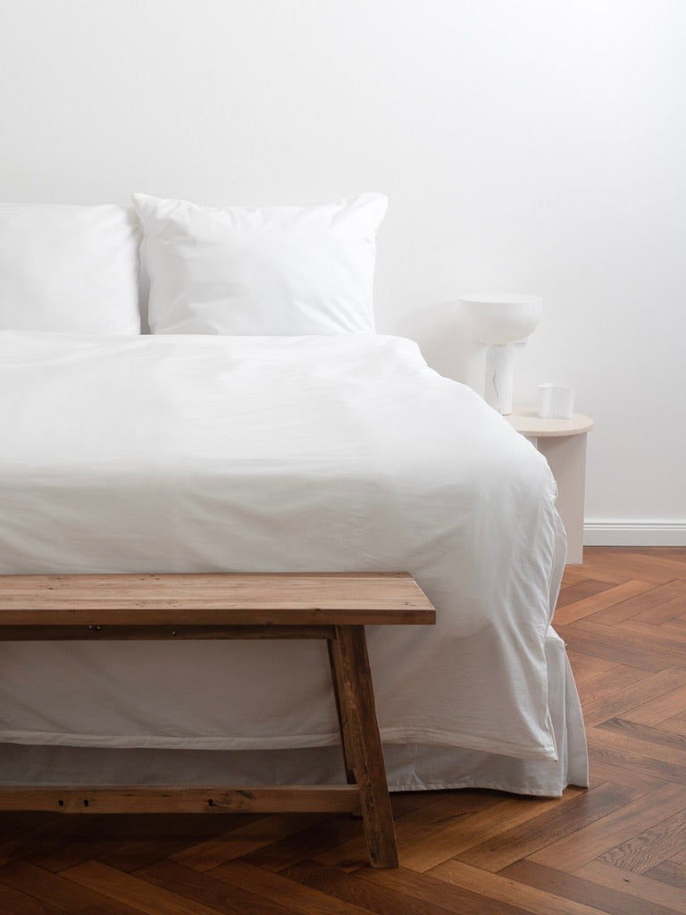Mako Satin Bed Linen Set / White