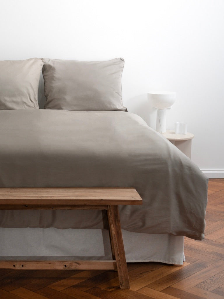 Mako Satin Bed Linen Set / Sand